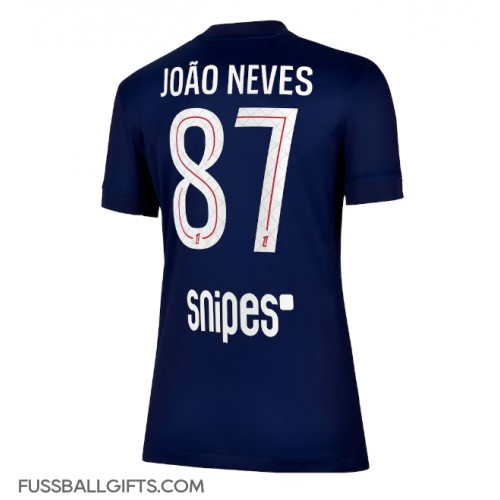 Paris Saint-Germain Joao Neves #87 Fußballbekleidung Heimtrikot Damen 2025-26 Kurzarm